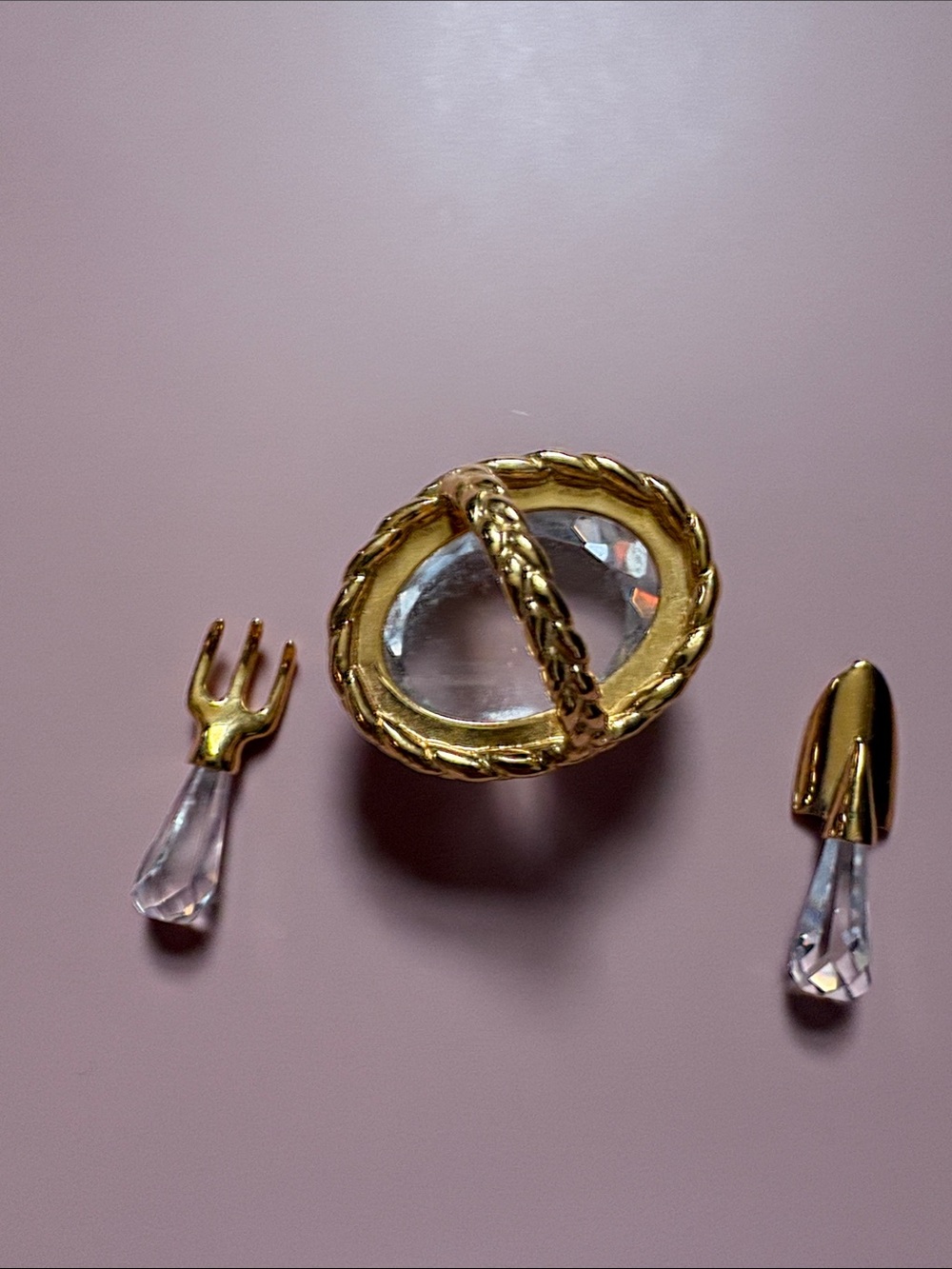 Swarovski Crystal Gardening Set Figurines